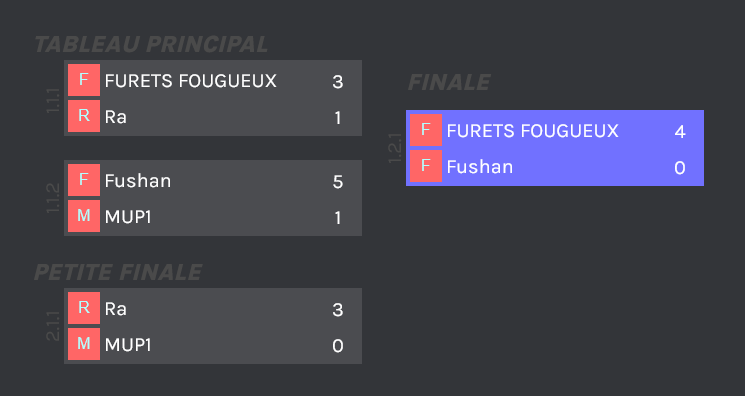 Résultat des phases finales du tournoi FIFA